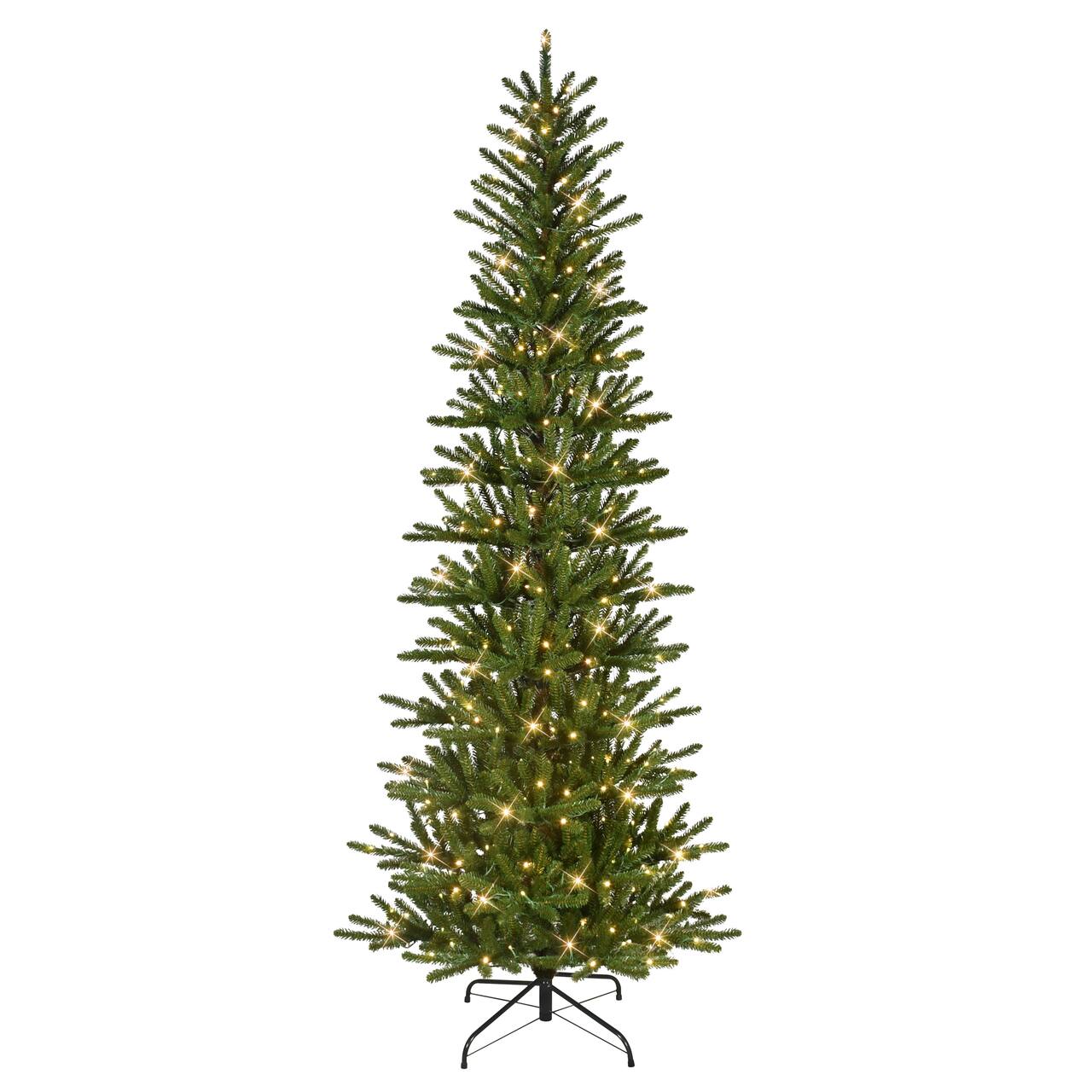 7.5ft. Pre-Lit Mountain Spruce Artificial Christmas Tree, Warm White LED Lights